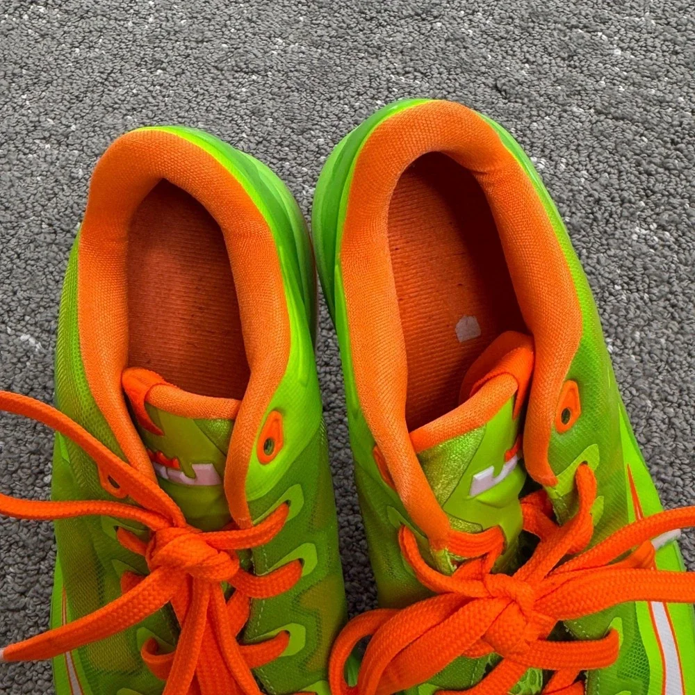 Nike LeBron XI 11 Low GS 5.5Y Electric Green Orange‎ Basketball Shoes 644534-300